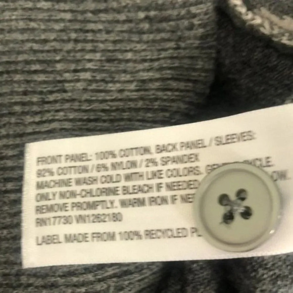 Merona Womens Cardigan Sweater Black Gray Animal Print Long Sleeve Button Up - Picture 11 of 14